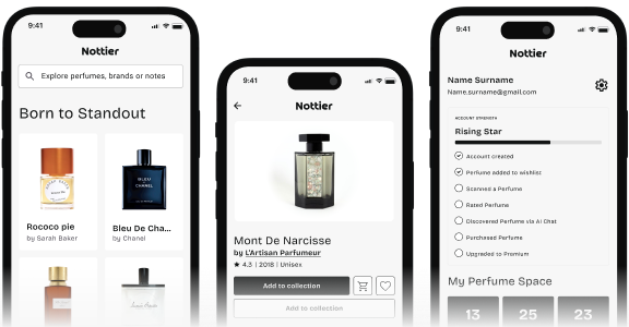 Nottier app screenshots